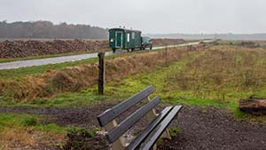 De keet wordt weer naar de winterstalling gebracht